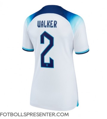 England Kyle Walker #2 Hemma Matchtröja Dam VM 2022 Kortärmad